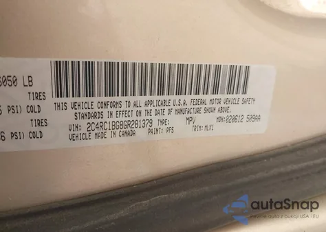 2016 Chrysler Town & Country Touring z USA, uszkodzony, nr VIN 2C4RC1BG8GRB81379